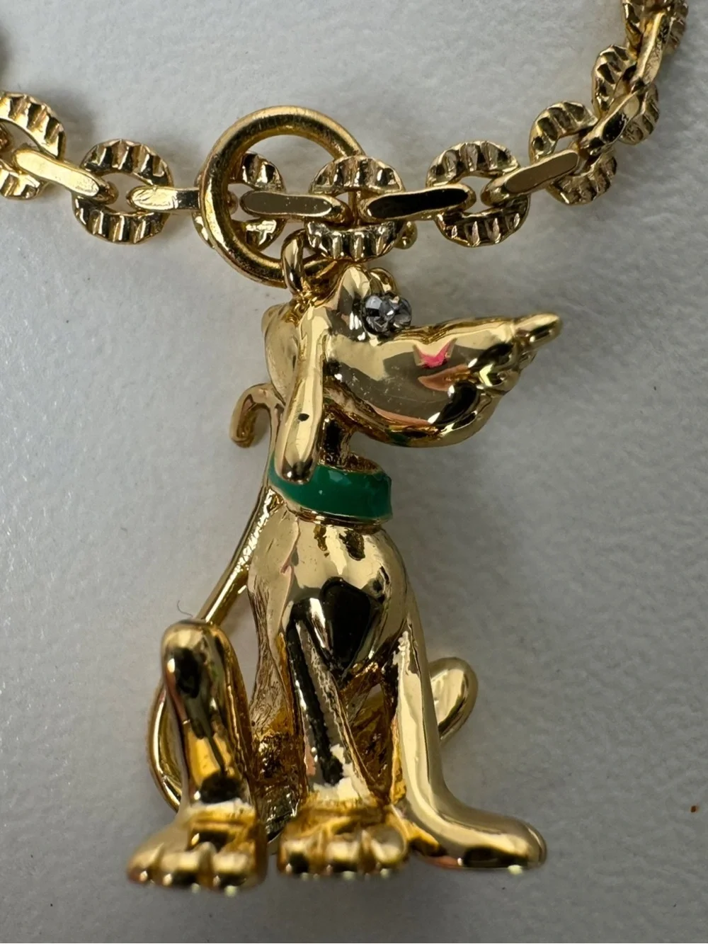 Disney X Coach Pluto Gold Plated And Braided Friendship Bracelet And Necklace